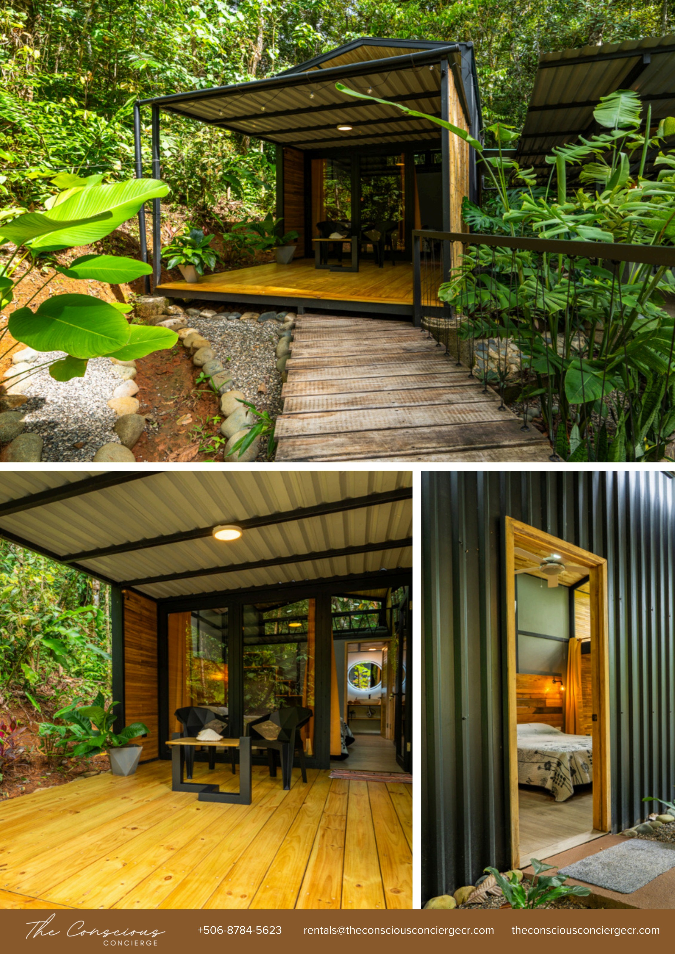 Pebble & Palm Jungalows — tropical jungalow and pool deck in Ojochal, Costa Rica