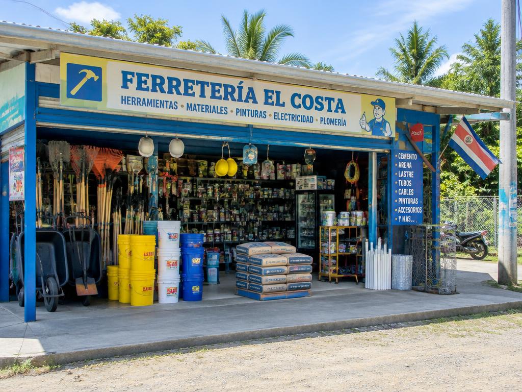 Hardware storefront displaying building and repair supplies